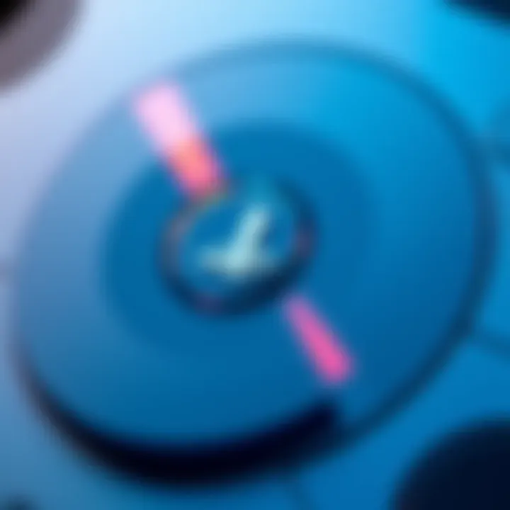 PlayStation disc with a digital download symbol A PlayStation disc next to a digital download icon, representing the shift from physical games to digital