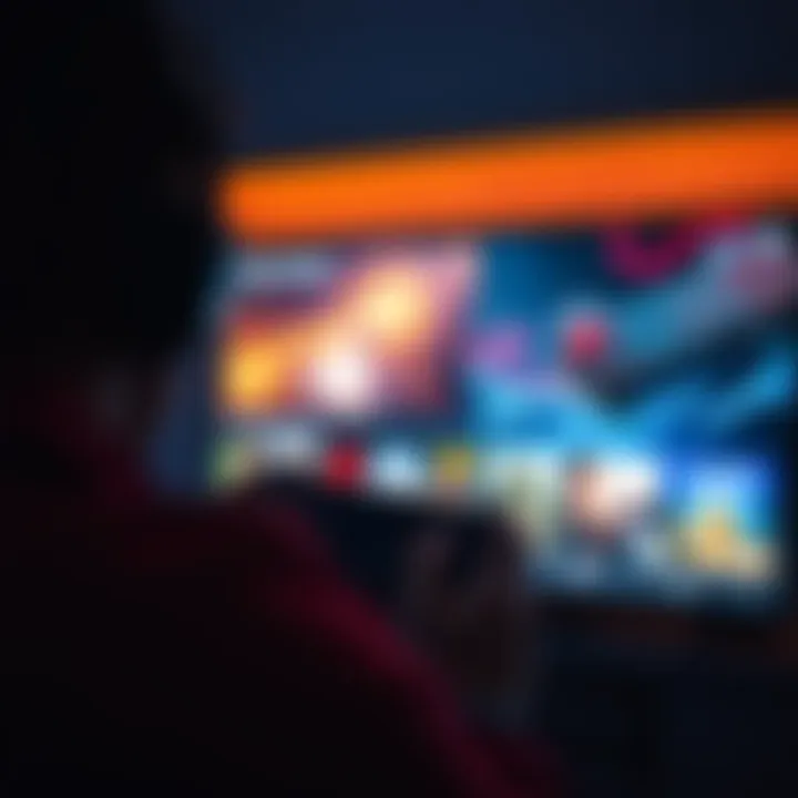 A gamer playing PlayStation with exclusive missions on the digital store shown on the TV