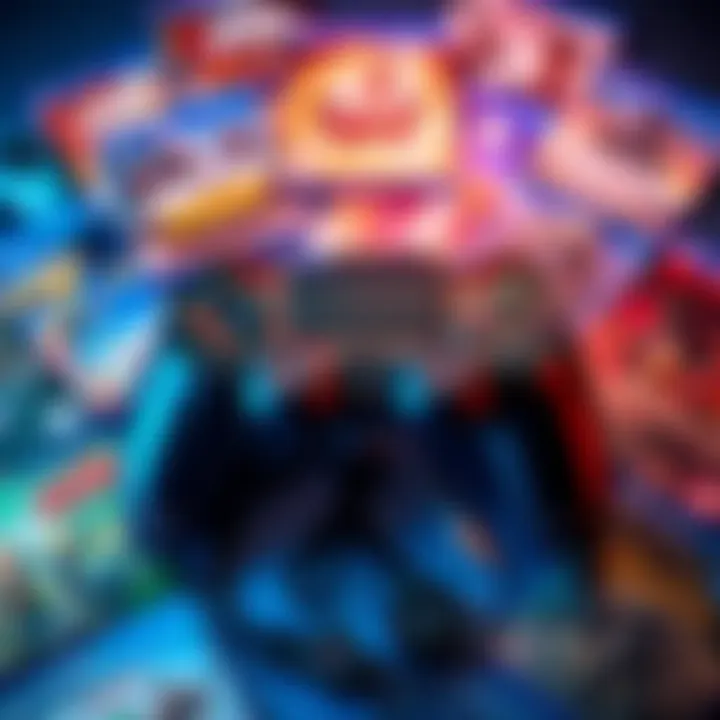 A PlayStation controller surrounded by various game covers, showcasing complex gameplay options.