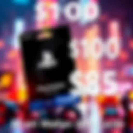 A promotional image showing a $100 PlayStation Gift Card with a discount price of $85 and the code May26