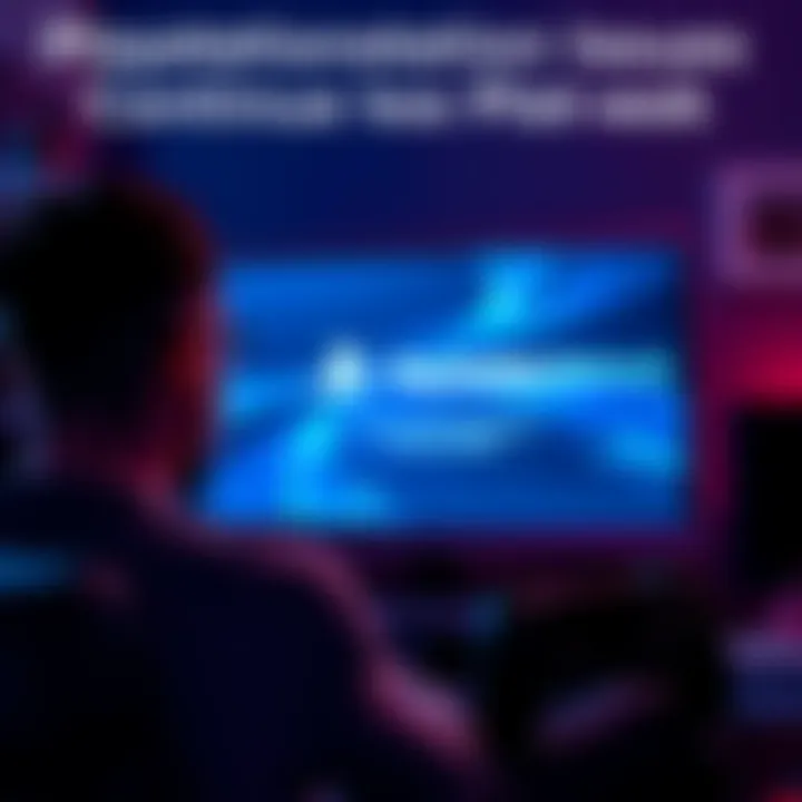A gamer frustrated while trying to log into PlayStation Network, showing a console and a loading screen on a TV
