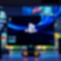 A conceptual image showing the PlayStation logo on a computer screen with gaming graphics in the background, representing the upcoming PlayStation PC app.