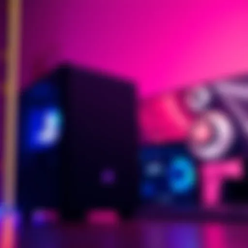 PlayStation logo next to a high-performance gaming PC setup
