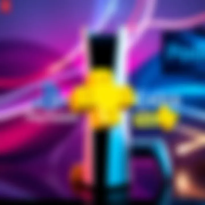 A split image showing PlayStation Plus Essential and Extra logos with a PS5 console in the background