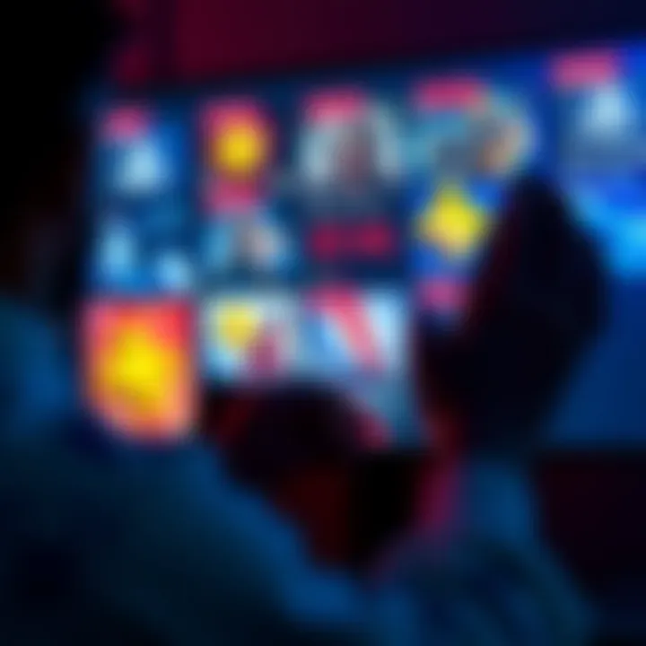 A person examining PlayStation game titles on a screen with discount tags, pondering the future of their PS Plus subscription.