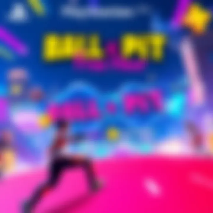 A vibrant scene from the game BALL x PIT showing action-packed gameplay with characters in a dynamic environment
