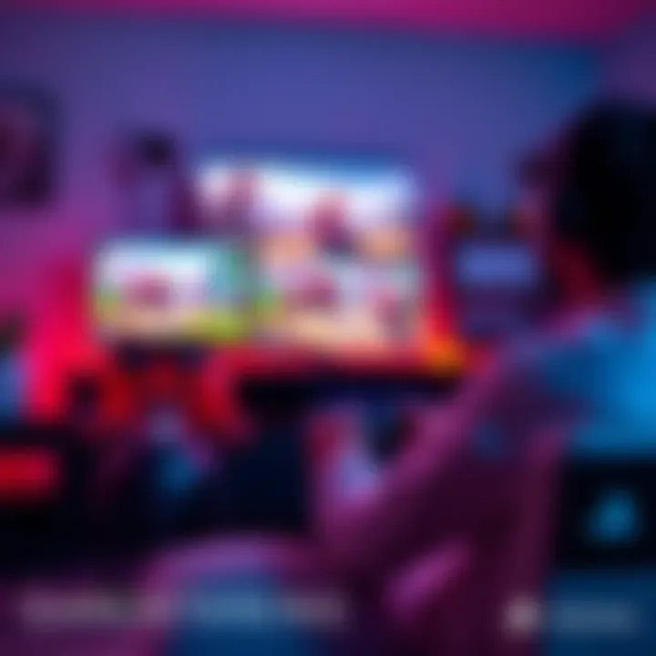 A person playing games on a PlayStation Portal device, enjoying a variety of titles without a console, with a cozy gaming environment.