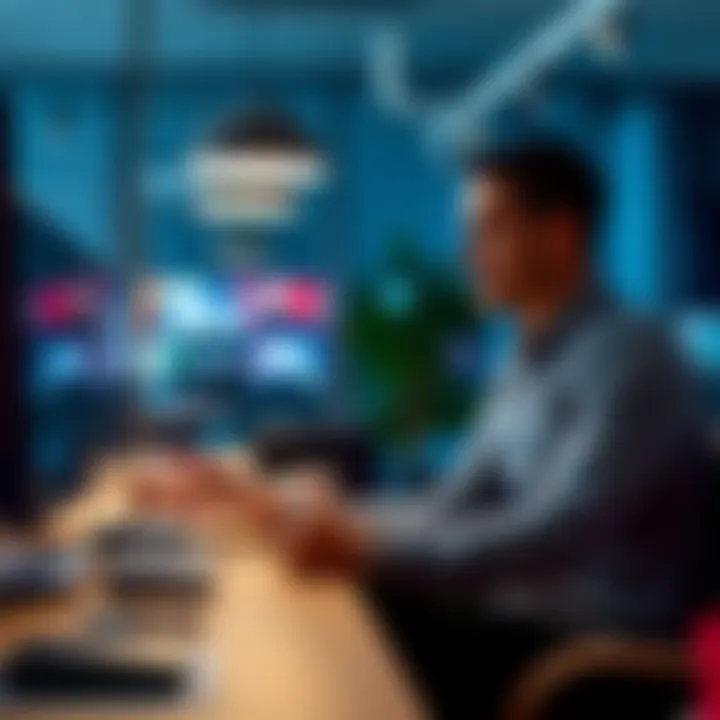 A PlayStation executive discusses game porting strategy with a focus on thoughtful choices and player feedback in a modern office setting.