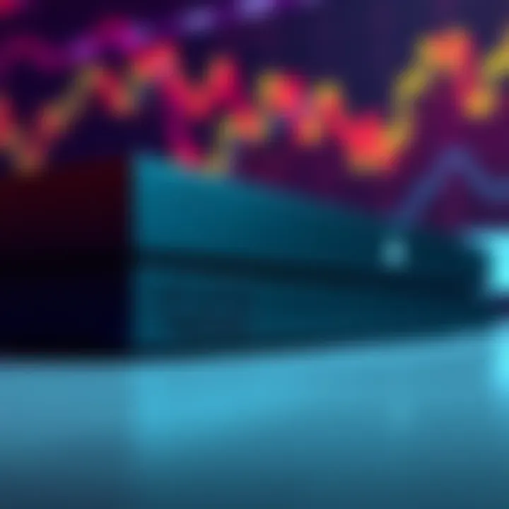 A close-up of a PlayStation console with sales decline graph in the background