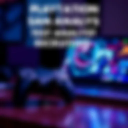 A graphic depicting a game controller and a laptop with gaming graphics, highlighting the recruitment for Test Analysts at PlayStation San Diego.