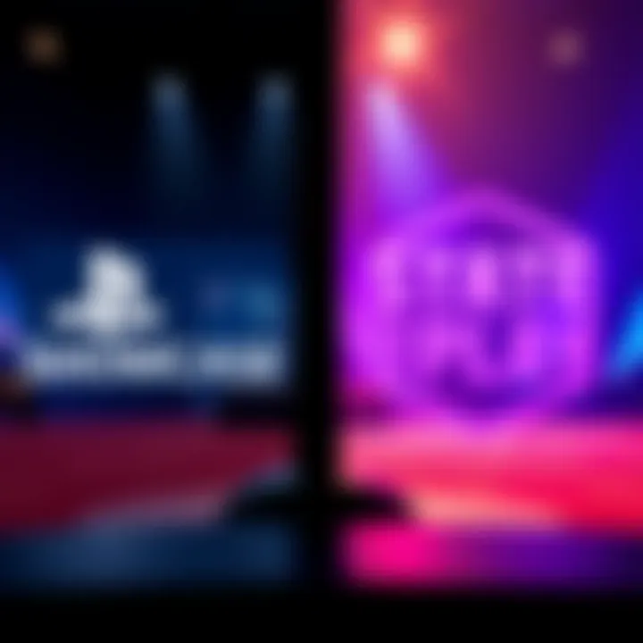 A side-by-side comparison of the Playstation Showcase and State of Play logos, symbolizing the transition in gaming events.