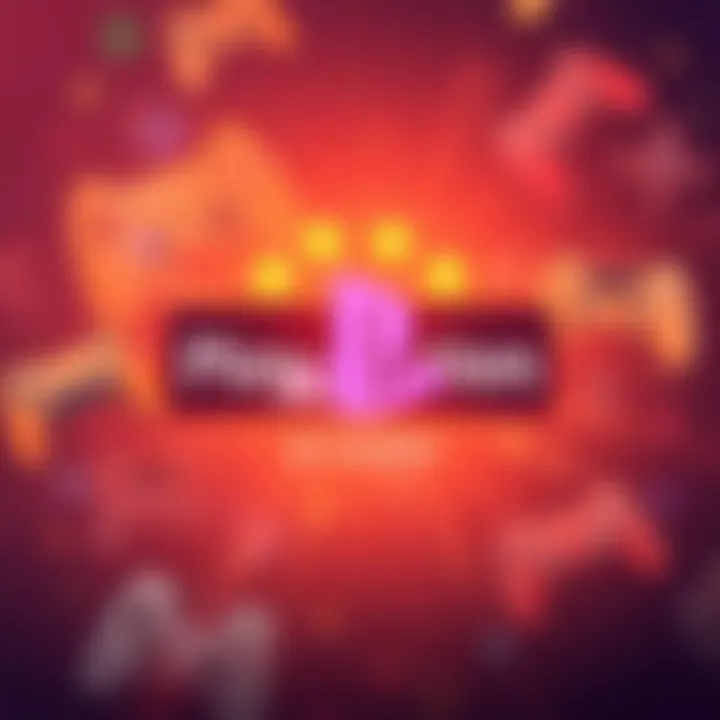A graphic showing the PlayStation Stars logo fading away with a background of gaming symbols