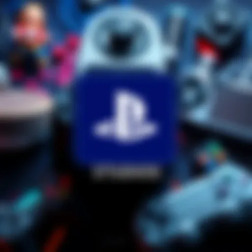 PlayStation Studios logo with a background featuring console gaming elements
