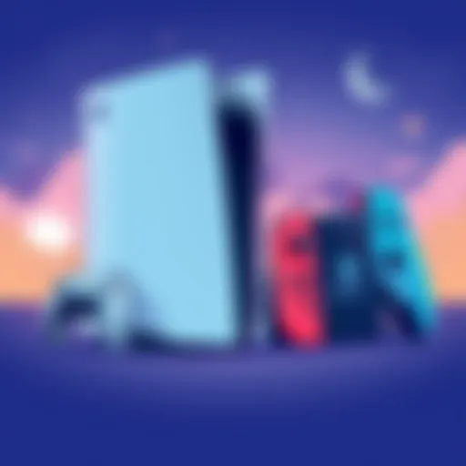 PlayStation 6 and Switch 2 Consoles An illustration showing a PlayStation 6 console and a Switch 2 console together, highlighting potential delays in their releases due to memory shortages.