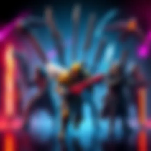 A collection of different weapons, armor sets, and abilities from various games, highlighting unique playstyles.