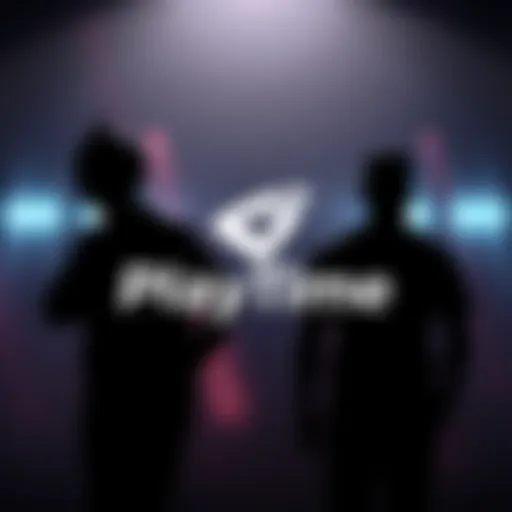 PlayTime logo with two silhouettes of players fading out, symbolizing roster changes