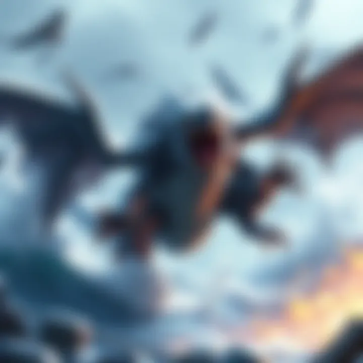 A Plesioth monster leaping through water, creating waves and chaos during a game battle, with players trying to avoid its massive hit box.