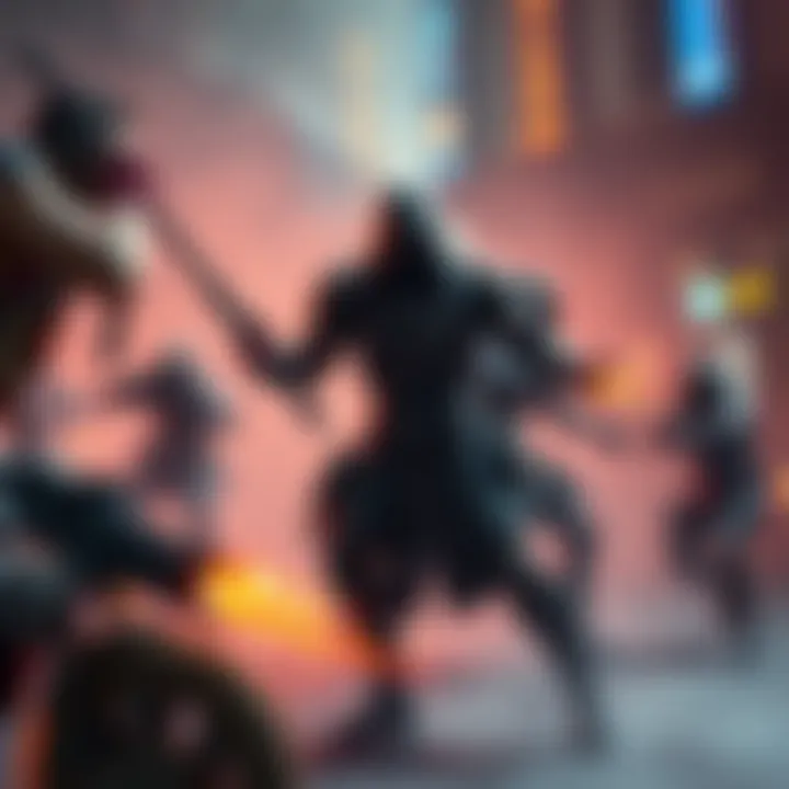 Pocket Singularity Game Scene An intense gameplay scene in Pocket Singularity showing players engaged in melee combat, highlighting the game's current focus on close-range actions and character interactions.