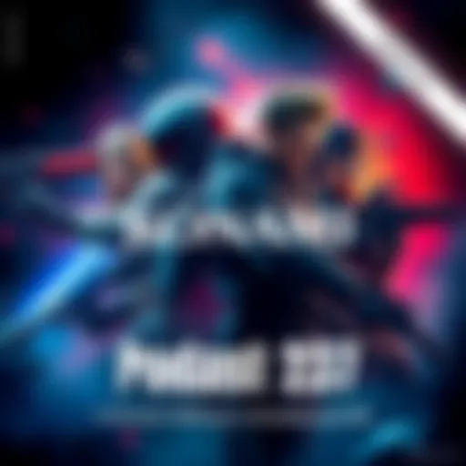 Podcast Cover Art Cover art featuring characters from Konami games like Castlevania and Metal Gear with gaming elements in the background