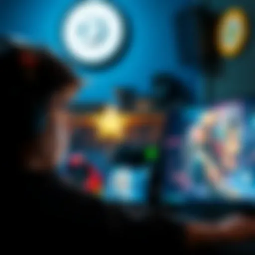 A gamer looking frustrated at a gaming setup with a poorly rated optic on the screen
