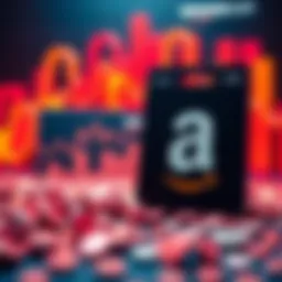 A visual representation of points accumulating towards gift cards, with a chart and Amazon gift card in the background.