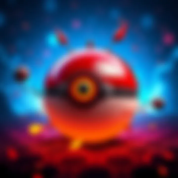 A creative concept showcasing Hammond as a Pokeball with vibrant colors and design elements, appealing to fans of both Nintendo and Blizzard.