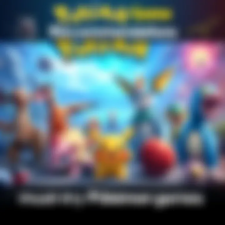 An assortment of Pokémon game covers featuring various characters and settings from the franchise