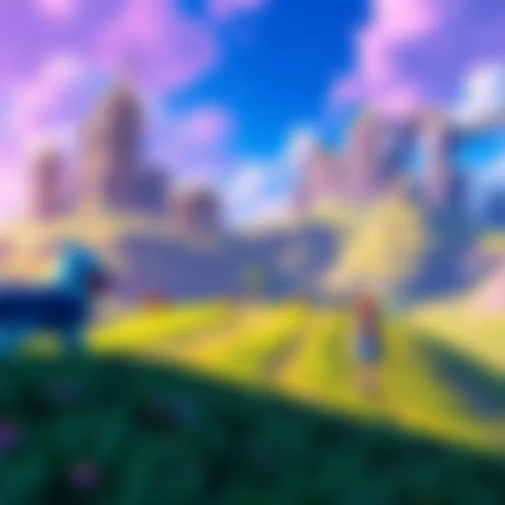 A scene from Pokémon Legends ZA showing characters exploring a vibrant game environment with colorful landscapes and Pokémon.