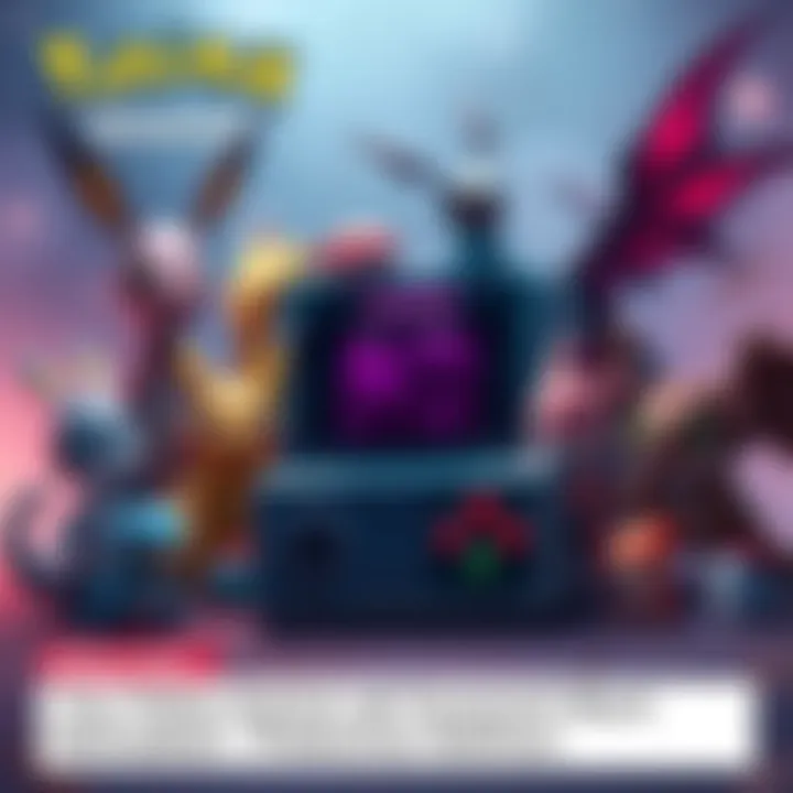 Fan art showing various Pokémon characters with a nostalgic retro gaming console