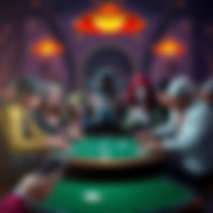 Poker Night at the Inventory Characters A group of iconic poker characters gathered around a poker table, playing cards and enjoying the game together