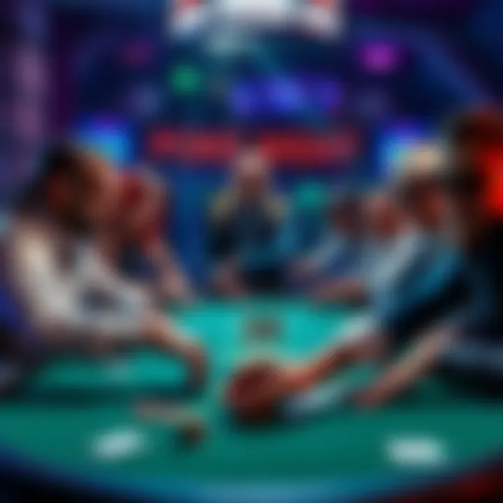 Characters from Poker Night at the Inventory playing poker at a table with chips and cards.