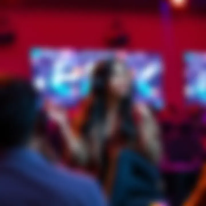 Pokimane discussing the evolution of women in gaming on a stage in front of an audience