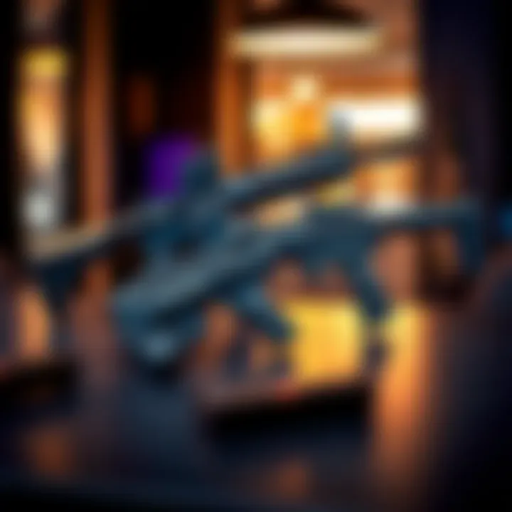 A side-by-side comparison of the Police M4 and MG5 firearms on a table, with visible features highlighted