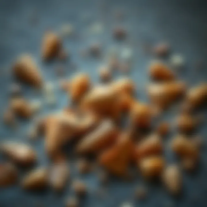 An assortment of polished wood egg fragments scattered on a textured surface, with one fragment showing a shiny finish, highlighting the debate over their value post-removal.