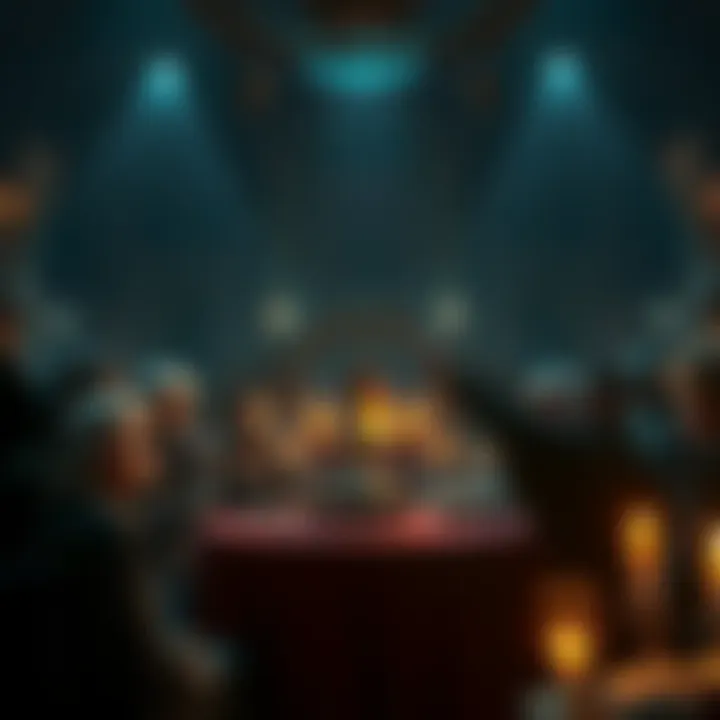 A tense scene showing characters making critical decisions in a dark, medieval setting, surrounded by symbols of power and intrigue.