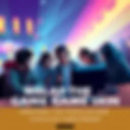 Popular Game Skin Discussion A group of gamers discussing over a computer about a specific skin from a trending game.