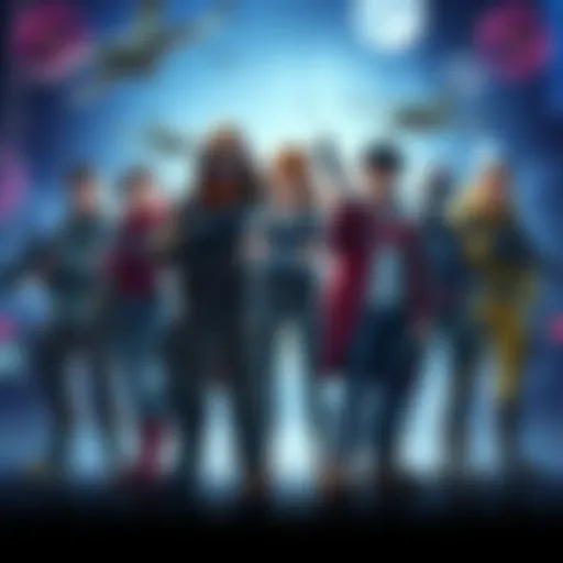 Ben, Nick, Sarah, Sam, Gabe, and Tenn standing together, each displaying their unique traits, reflecting their roles and impacts in their stories