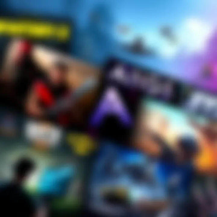 A collage of top early access game logos and scenes showcasing excitement and action in gaming