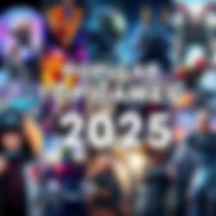 A colorful collage of top video game covers from 2025, showcasing characters and gameplay scenes that players enjoy.