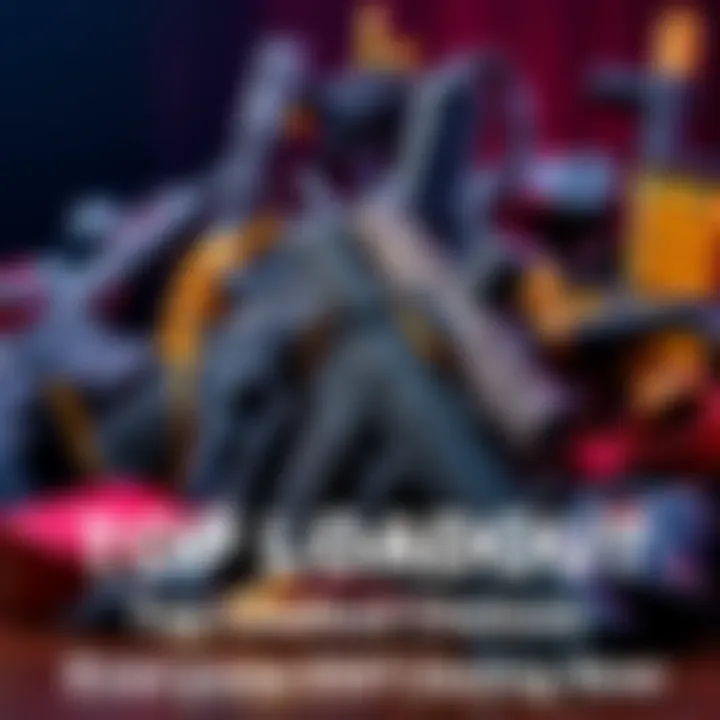 A selection of top gaming loadout equipment displayed together, showcasing weapons and gear used by players.