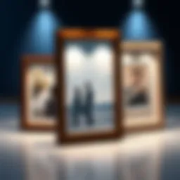 A display of three different stylish picture frames showcasing various photos