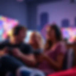 Players enjoying the latest popular video game together