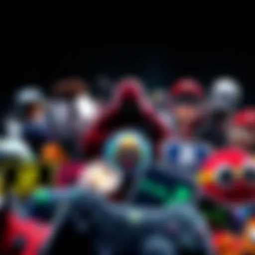 A collage showing the logos and characters of popular addictive video games