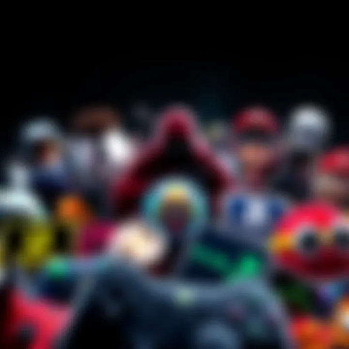 A collage showing the logos and characters of popular addictive video games