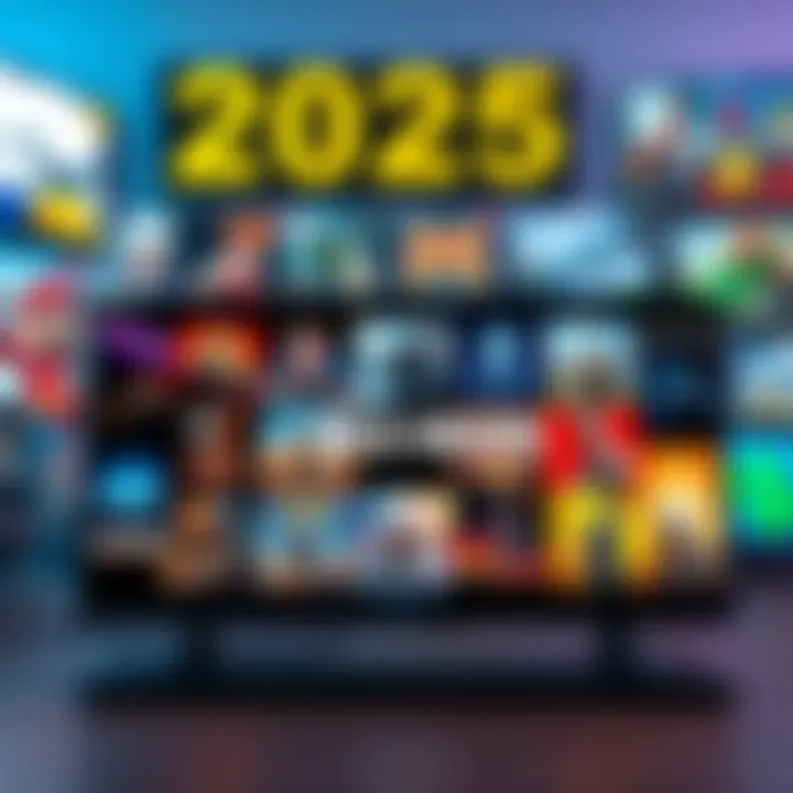 A collection of popular video games displayed on a console screen, showcasing different genres like action and strategy.