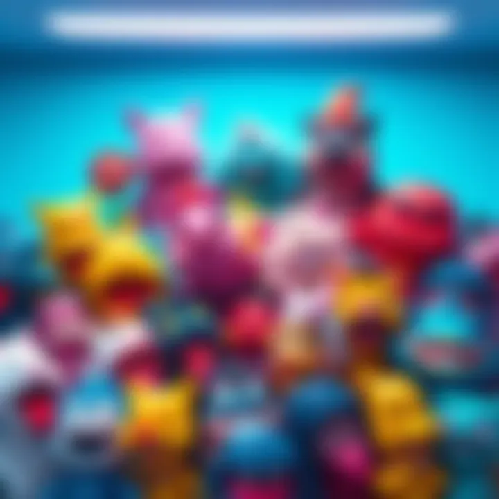 Popular Winton Emotes A colorful display of Winton emotes that fans love, showcasing various expressions and styles in a vibrant layout.