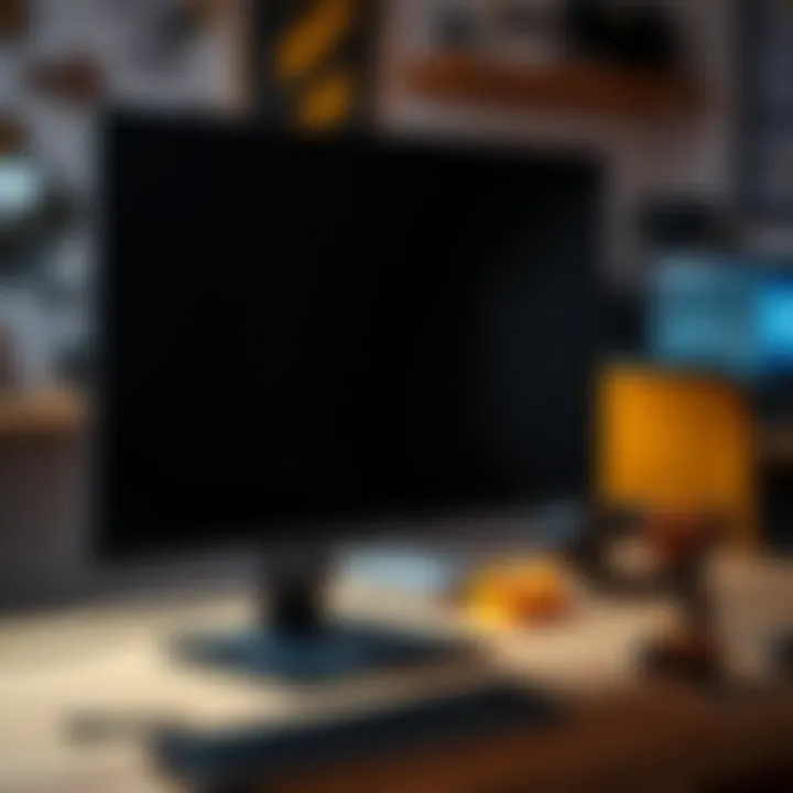 A monitor mounted in portrait mode using homemade brackets with washers and wing nuts, placed on a desk, showing tools like a drill and a wrench nearby.