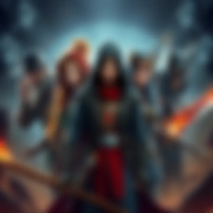 The five iconic characters from the game Portrait of Ruin, each showcasing their distinct traits and styles, arranged in a dynamic pose