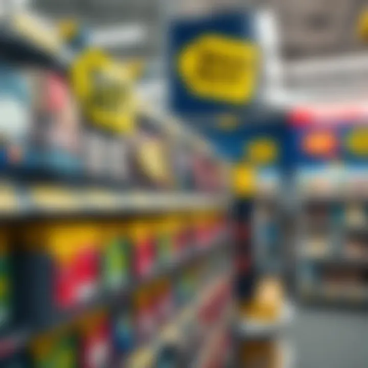 Display of POSA cards available for purchase at a Best Buy store