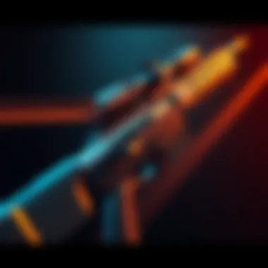 A detailed view of the Positive Outlook auto rifle showing its sleek design and performance features.